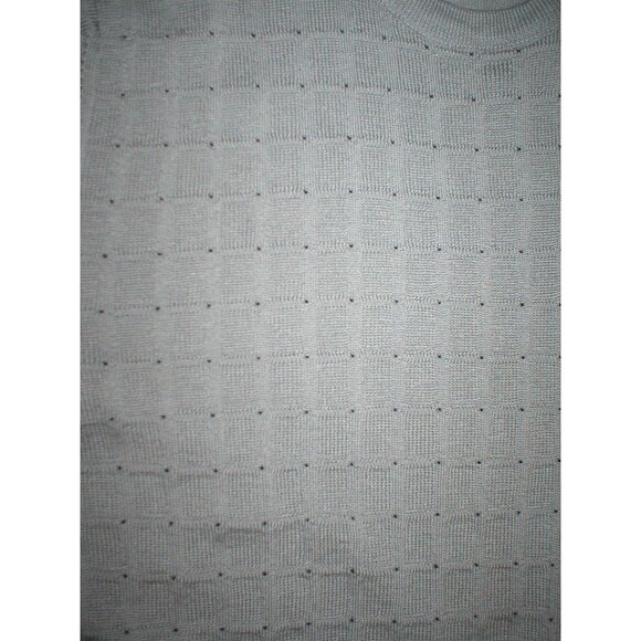 New Mens M NWT Calvin Klein Collection Merino Wool Sweater Gray Italy Squares - Picture 4 of 7